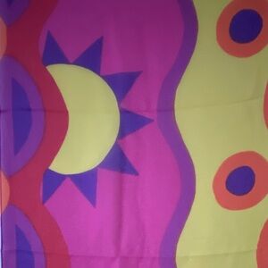 Accesory Street Designer Scarf 58”X15” Colorful Polyester Italy Vintage New